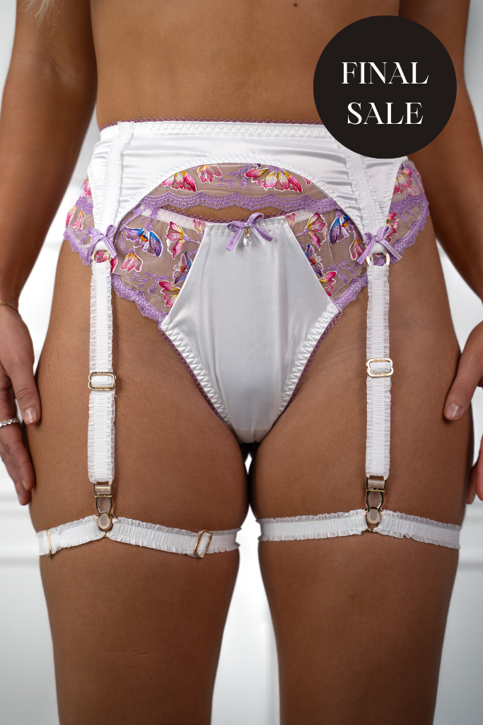 FINAL SALE- Crystal Garter-Belt Purple LILUNDERWEAR FINAL SALE- Crystal Garter-Belt Purple LILUNDERWEAR