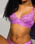Casual Soutien-gorge plongeant Mauve