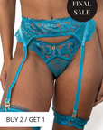 FINAL SALE - Chanel Garter-Belt Teal Blue
