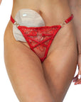 LILUNDERWEAR Anastasia Tanga Rouge - tanga détail