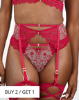FINAL SALE - Aphrodite Garter-Belt Red