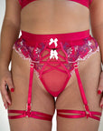 VENTE FINALE- Euphorik Porte-Jarretelles Rose