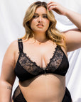 LILUNDERWEAR Rosalina Bralette Noir - bralette détail