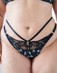 FINAL SALE- Magnolia Thong Black