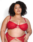 LILUNDERWEAR Anastasia Balconnet Rouge - balconnet détail