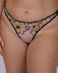 LILUNDERWEAR Dahlia Tanga Sunflower - tanga détail