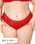 Daily Luxe High Waist Cheeky Red