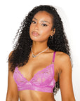 Casual Purple Plunge Bra
