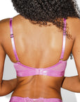 Casual Purple Plunge Bra