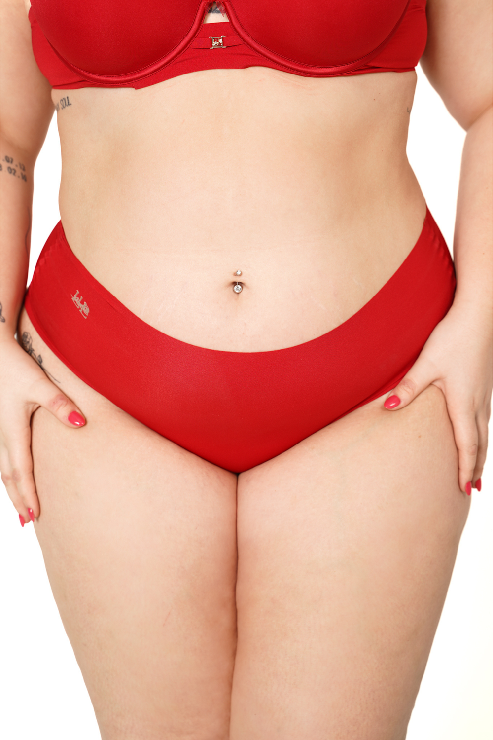 VENTE FINALE- Daily Luxe Culotte Taille Haute Cheeky Rouge