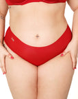 VENTE FINALE- Daily Luxe Culotte Taille Haute Cheeky Rouge