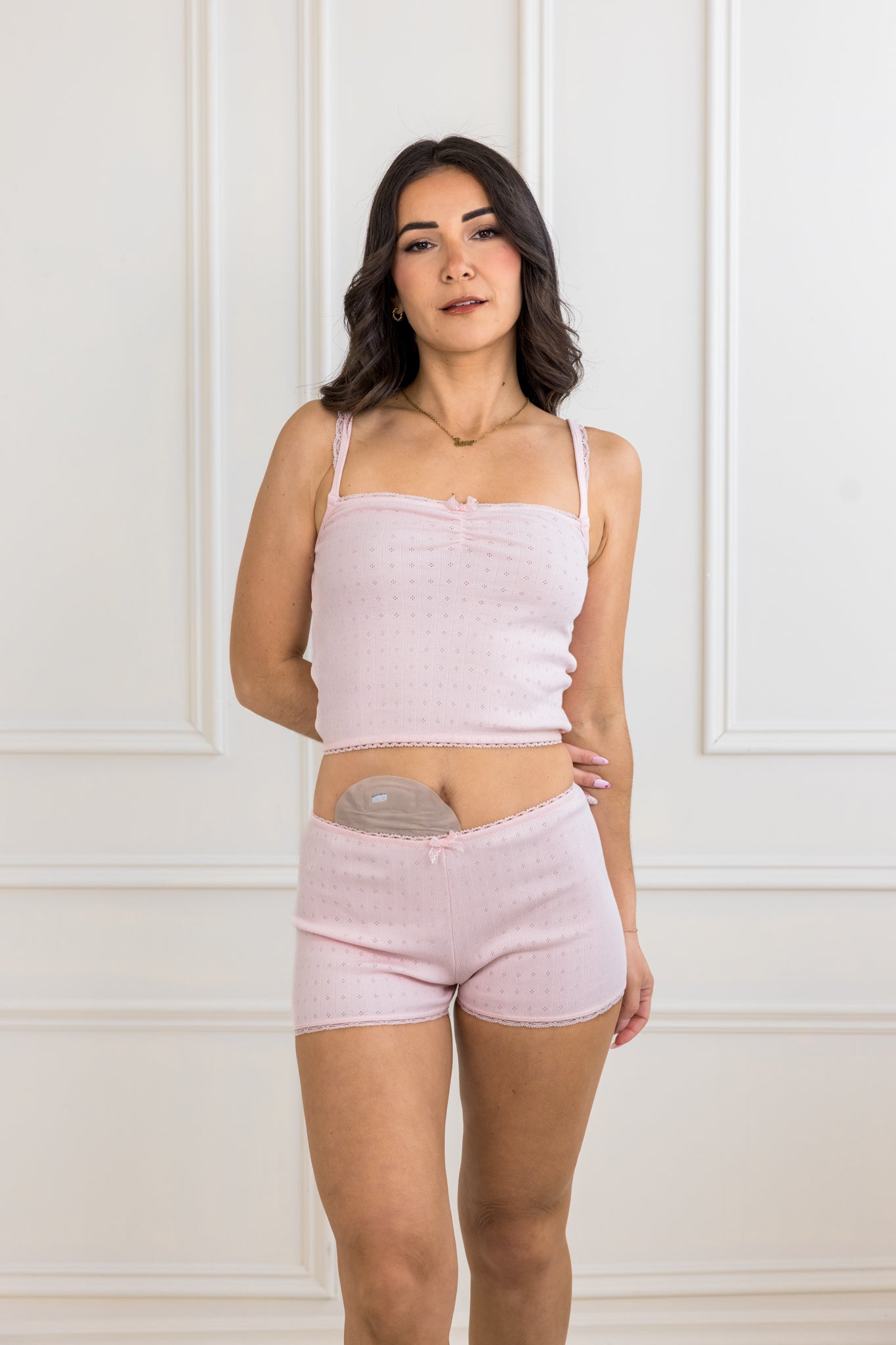 LILUNDERWEAR Fiona Camisole Rose - lingerie vue ensemble
