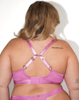 Casual Purple Plunge Bra